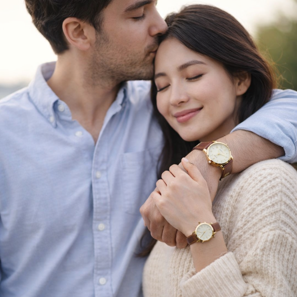 brown couple aetherix watch