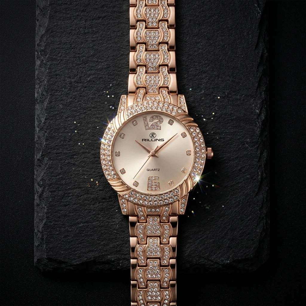 rose gold women watch