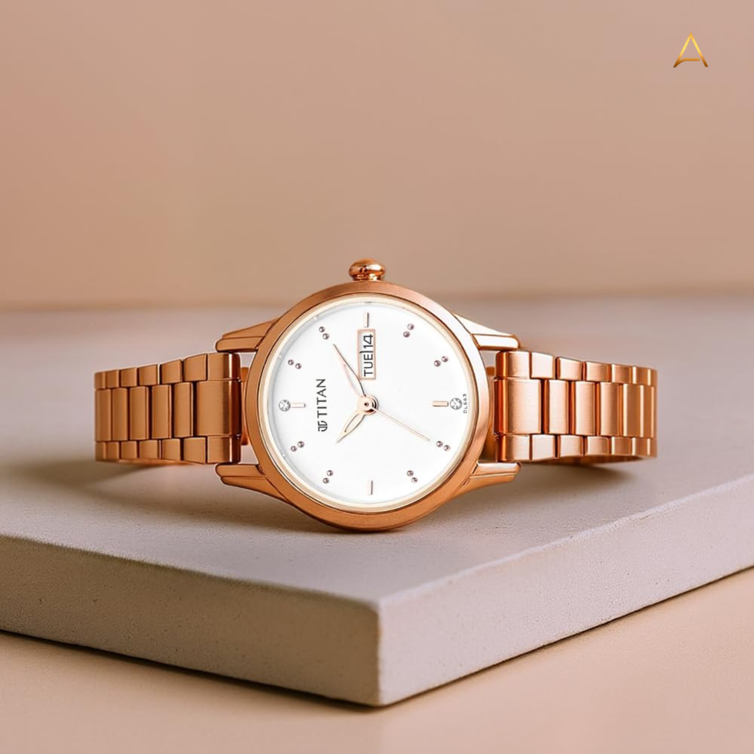 Rose gold metal strap Titan women’s watch – premium choice among the best gift watches for women